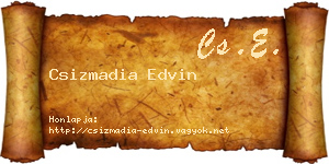 Csizmadia Edvin névjegykártya